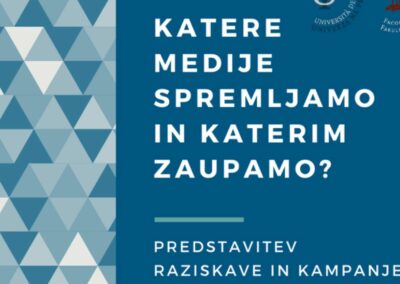 Katere medije spremljamo in katerim zaupamo? – Predstavitev raziskave in kampanje