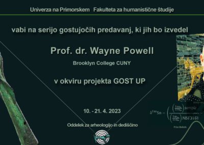 Gostujoča predavanja v okviru projekta GOST UP – Prof. dr. Wayne Powell, CUNY, ZDA