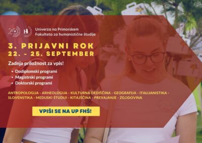 Tretji prijavni rok za vpis na študijske programe