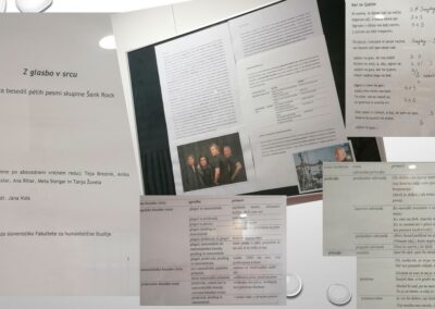 Razstava Z glasbo v srcu – jezikovna analiza besedil pétih pesmi