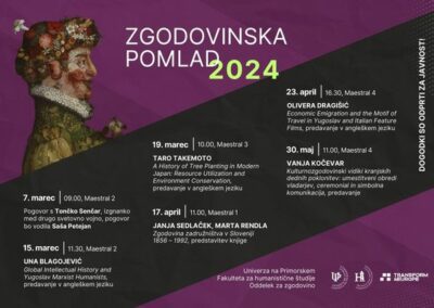 Začeli smo s ciklom šestih predavanj v okviru Zgodovinske pomladi