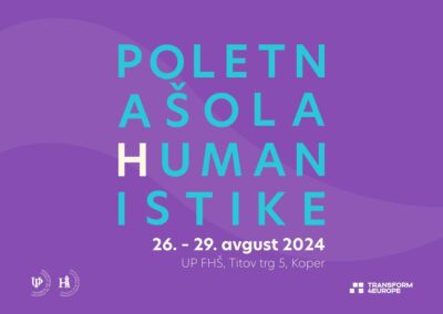 Kaj se bo dogajalo med 26. in 29. avgustom na Fakulteti za humanistične študije?