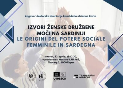 Vabilo na zagovor doktorske disertacije kandidatke Arianne Carta