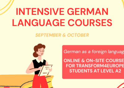 Jeseni intenzivni tečaji nemščine za študente v okviru T4EU