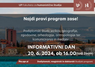 Informativni dan za magistrske in doktorske študijske programe