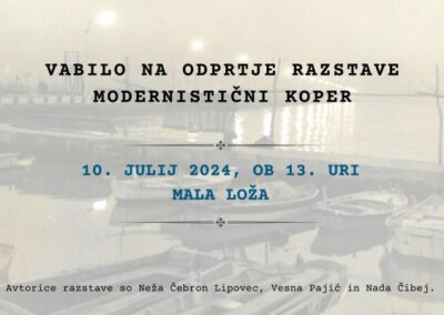 V Mali loži bo na ogled razstava Modernistični Koper