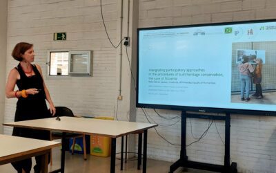 Doc. dr. Neža Čebron Lipovec at the conference in Barcelona