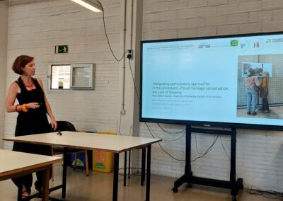 Doc. dr. Neža Čebron Lipovec at the conference in Barcelona