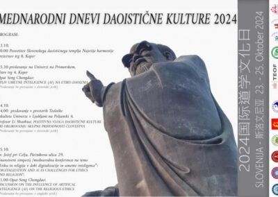 Ob obisku delegacije iz Daoističnega samostana Chongdao guan tudi predavanje o umetni inteligenci in daoistični etiki