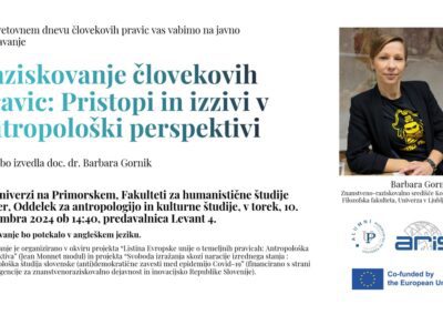 Gostujoče predavanje ob svetovnem dnevu človekovih pravic