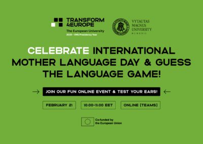 Univerza Vytautas Magnus praznuje jezikovno raznolikost z dogodkom Trans-Alliance