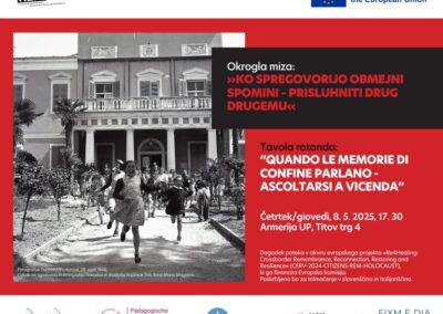 Okrogla miza »Ko spregovorijo obmejni spomini – prisluhniti drug drugemu«