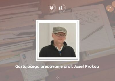 Eramus + Mobilità internazionale per attività didattica – Lezioni del prof. Josef Prokop