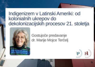 Gostujoče predavanje dr. Marije Mojce Terčelj