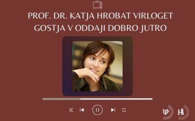 Prof. dr. Katja Hrobat Virloget gostja v oddaji Dobro jutro