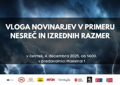 THE ROLE OF JOURNALISTS IN CASES OF DISASTERS AND EMERGENCIES