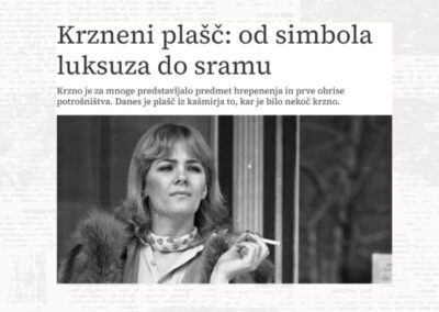 Prispevek v časopisu Delo: intervju z izr. prof. Polono Sitar
