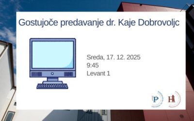 Gostujoče predavanje z naslovom Skladenjsko razčlenjeni korpusi za slovenščin