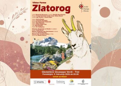 Vabilo na opero »Zlatorog«, skladatelja Viktorja Parme