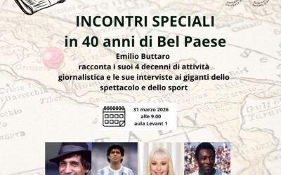A CAPODISTRIA GLI INCONTRI SPECIALI DEL GIORNALISTA EMILIOBUTTARO CON I GRANDI DI SPETTACOLO E SPORT