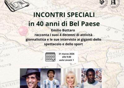 A CAPODISTRIA GLI INCONTRI SPECIALI DEL GIORNALISTA EMILIOBUTTARO CON I GRANDI DI SPETTACOLO E SPORT