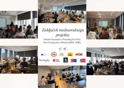 Zaključek mednarodnega projekta Disaster Journalism: Preventing the News from Turning into a Disaster (2024–2026)