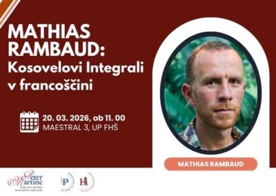 Mathias Rambaud: Kosovelovi Integrali v francoščini