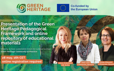 Webinar presenting the Green Heritage pedagogical framework and educational repository