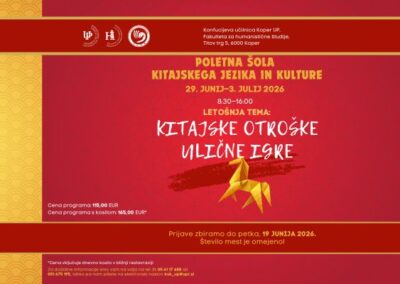 POLETNA ŠOLA KITAJSKEGA JEZIKA IN KULTURE: KITAJSKE OTROŠKE ULIČNE IGRE