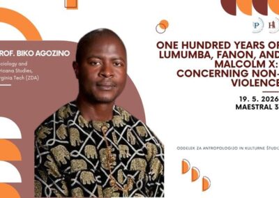 Gostujoče predavanje: prof. Biko Agozino, Sociology and Africana Studies, Virginia Tech (ZDA)