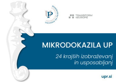 UP objavila prvi razpis krajših izobraževanj in usposabljanj za pridobitev mikrodokazil