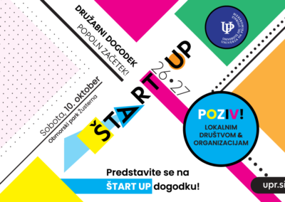 Bodite del ŠtartUP – športno-družabnega dogodka za vse študente UP ob začetku študijskega leta 25/26 (poziv za razstavljalce)