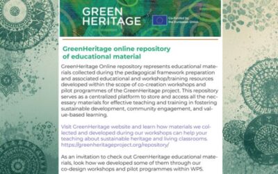 UNESCO katedra in Inštitut za arheologijo in dediščino UP FHŠ sodelujeta v projektu GreenHeritage (Creative Europe 2025-2027)